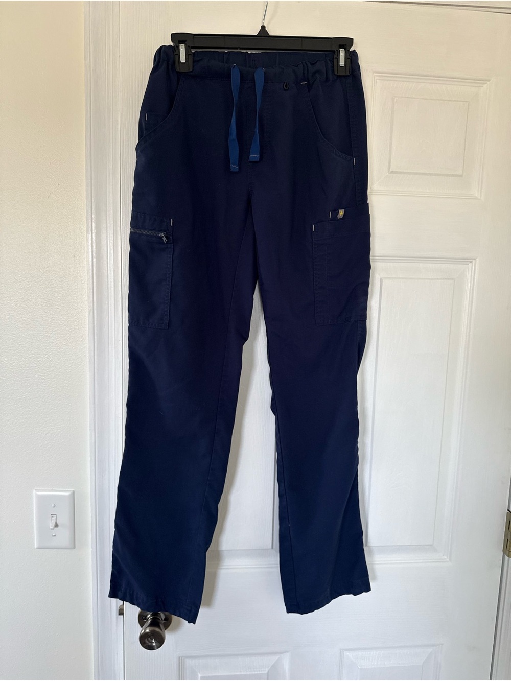 Women’s Dark Blue scrub Pants with Drawstring Waist